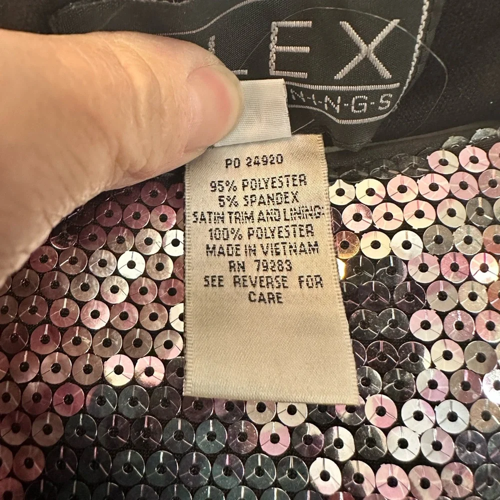 Sequin Top with Black Trim - Picture 3 of 4